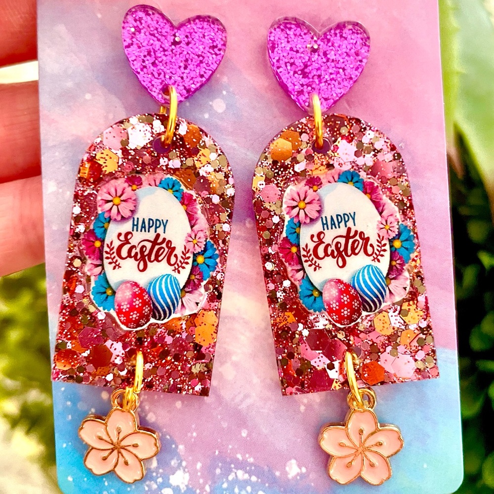 Easter Acrylic Dangle Earrings